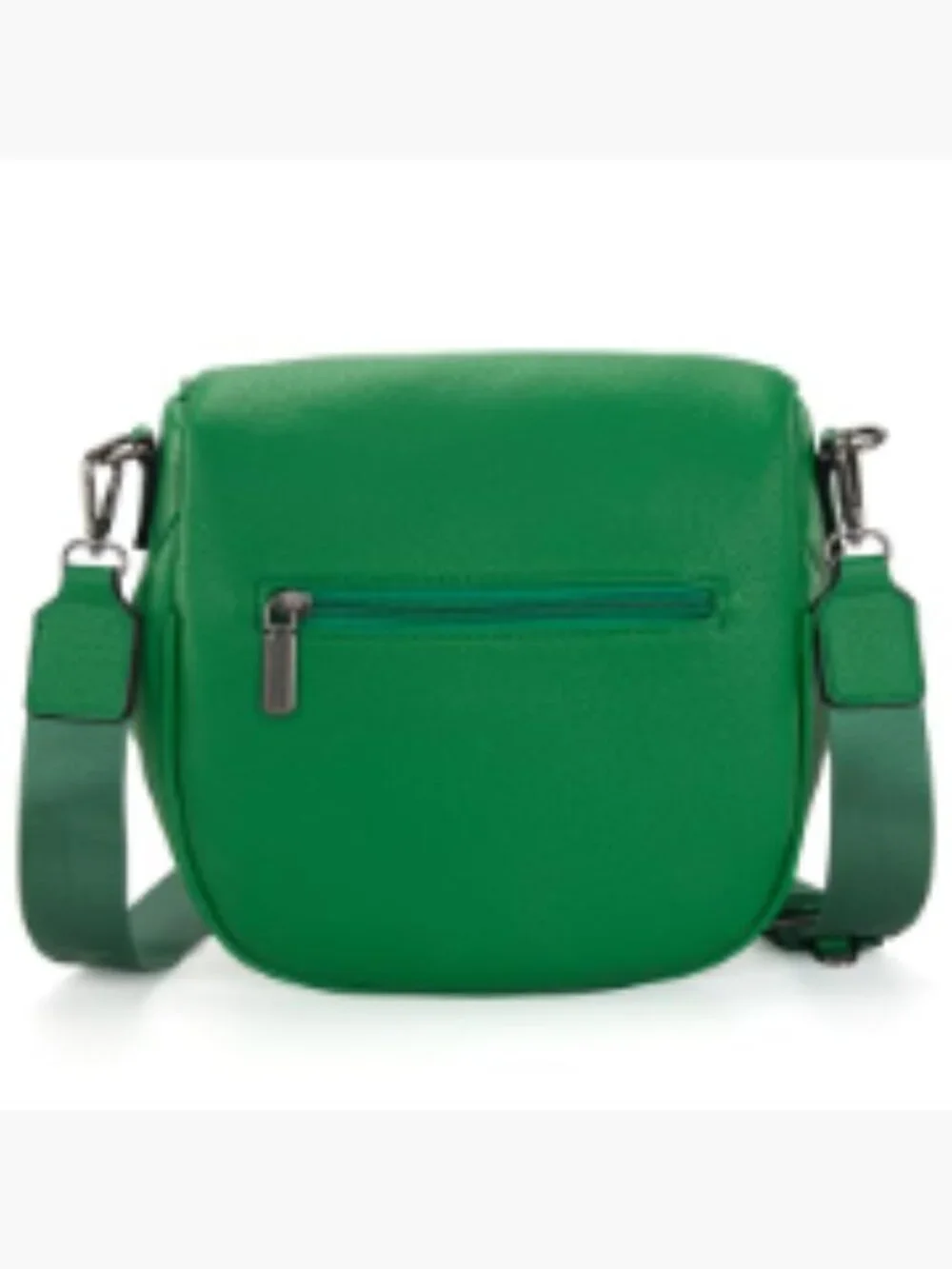 Vegan Leather Crossbody Bag with Removable Coin Purse, Adjustable Strap